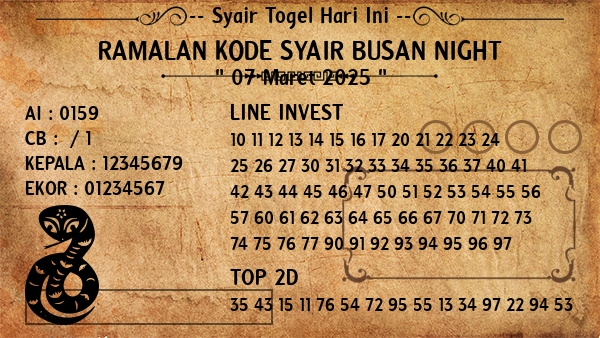 Prediksi Busan Night