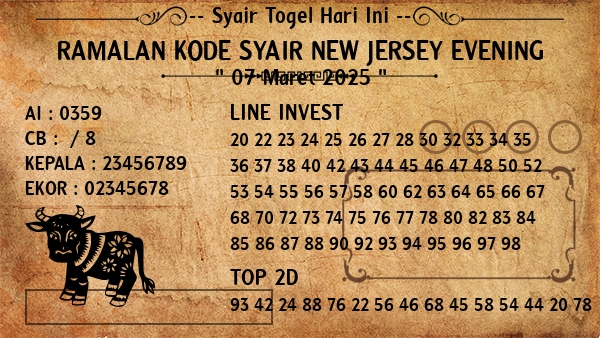 Prediksi New Jersey Evening