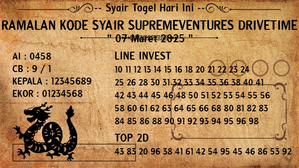 Prediksi Supremeventures Drivetime