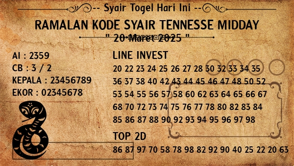 Prediksi Tennesse Midday