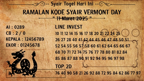 Prediksi Vermont Day