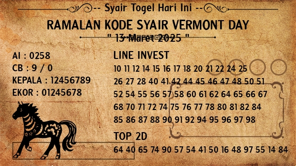 Prediksi Vermont Day