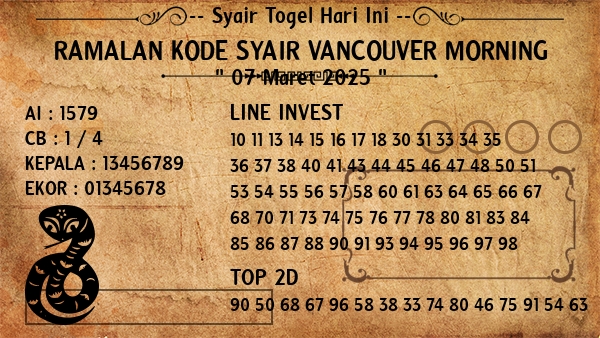 Prediksi Vancouver Morning